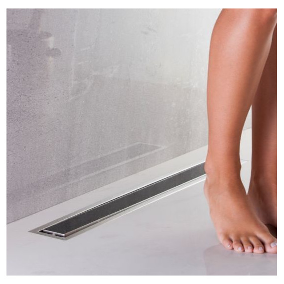 Трап Pestan (BETTOSERB) Confluo Premium Black Glass Line 65 см 13000293, нержавеющая сталь/стекло, хром/черный (под плитку), Цвет производителя: хром, чёрный, Размер трапа: 650 - фото 4