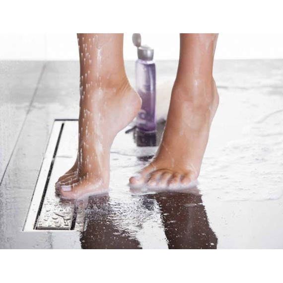 Трап Pestan (BETTOSERB) Confluo Premium Black Glass Line 55 см 13000292, нержавеющая сталь/стекло, хром/черный (под плитку), Цвет производителя: хром, чёрный, Размер трапа: 550 - фото 6