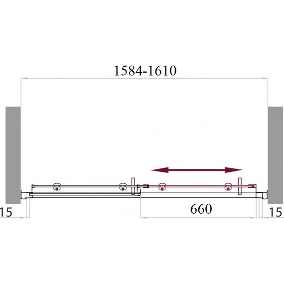 Душевая дверь BelBagno 160 см UNO-BF-1-160-C-Cr, хром/прозрачное - фото 5