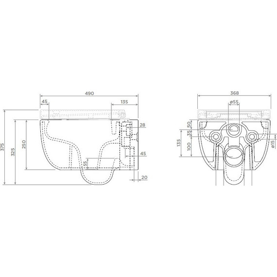 Унитаз подвесной безободковый Berges Wasserhaus Ego 082111 с крышкой микролифт - фото 3