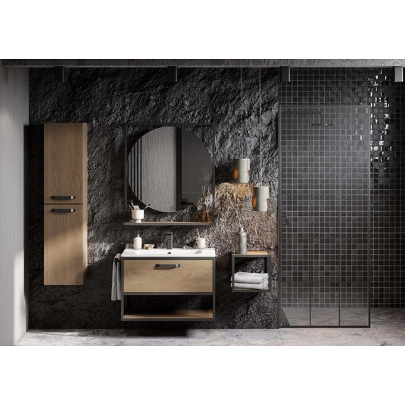 Шкаф подвесной Акватон Лофт Фабрик 34 см 1A242803LTDY0, дуб кантри - фото, картинка 4 Шкаф подвесной Акватон Лофт Фабрик 34 см 1A242803LTDY0, дуб кантри - фото 4