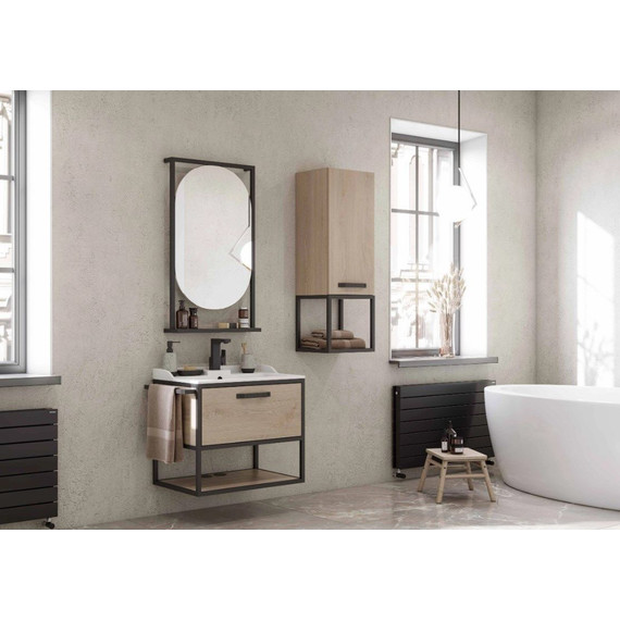 Шкаф подвесной Акватон Лофт Фабрик 34 см 1A242803LTDU0, дуб эндгрейн - фото 5