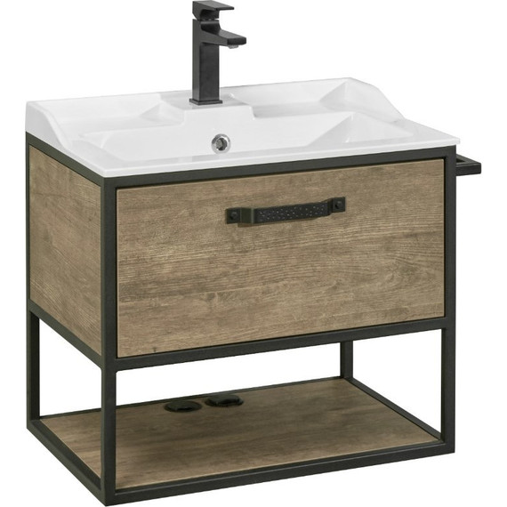 Тумба подвесная со столешницей Акватон Лофт Фабрик 65 см 1A242301LTDY0, дуб кантри - фото 10