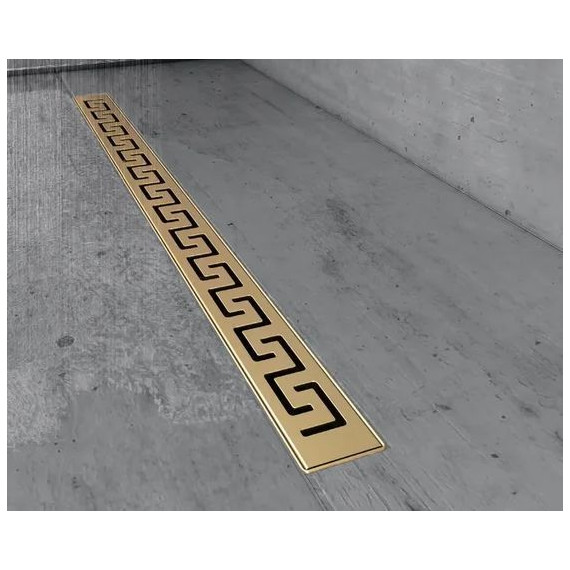 Трап Berges Wasserhaus B1 Antik 80 см 092126, нержавеющая сталь, золото - фото 2