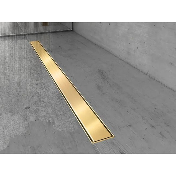 Трап Berges Wasserhaus B1 Keramik 90 см 092120, нержавеющая сталь, золото (под плитку), Цвет производителя: золото, Размер трапа: 900 - фото 3