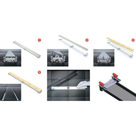 Трап Berges Wasserhaus C1 Norma 80 см 090139, нержавеющая сталь (под плитку), Цвет производителя: хром матовый, Размер трапа: 800 - фото 5