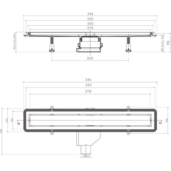 Трап Pestan (BETTOSERB) Confluo Premium Line 30 см 13100001, нержавеющая сталь (под плитку), Цвет производителя: хром, Размер трапа: 300 - фото 9
