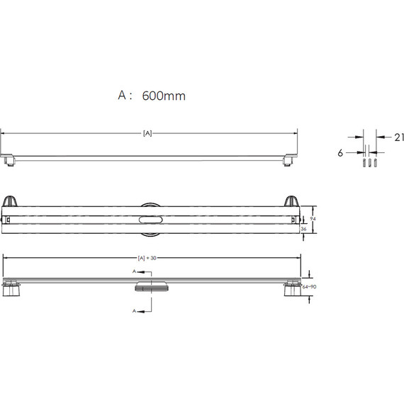 Трап Berges Wasserhaus Super Slim 60 см 090152, нержавеющая сталь - фото 6