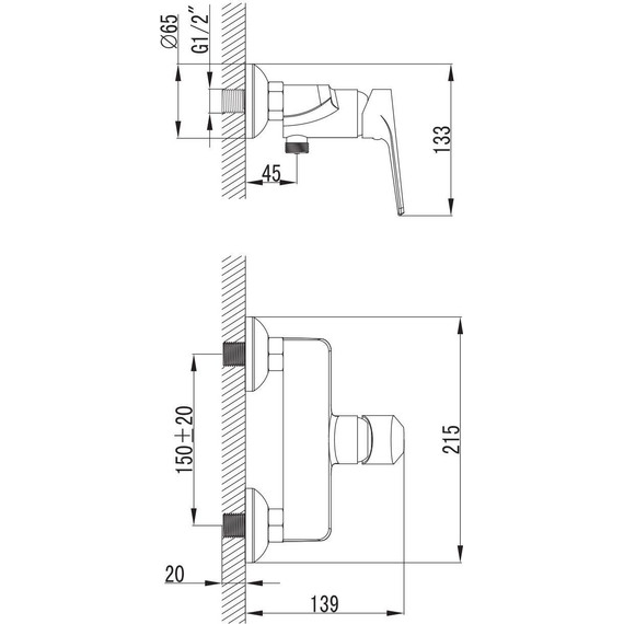 Набор смесителей 3 в 1 для душа Imprese Barka - фото 6