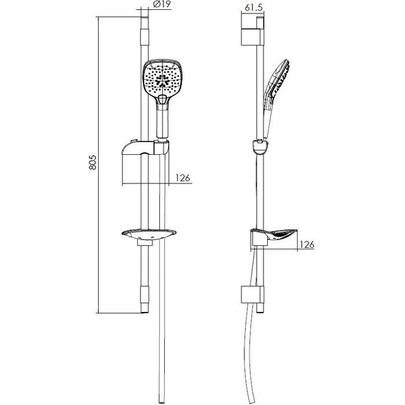 Набор смесителей 3 в 1 для душа Imprese Breclav White - фото 5