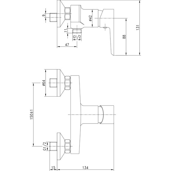 Набор смесителей 3 в 1 для душа Imprese Breclav White - фото 6
