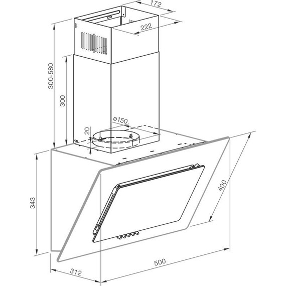 Вытяжка Graude DHE 50.1 S (чёрное стекло) - фото 2