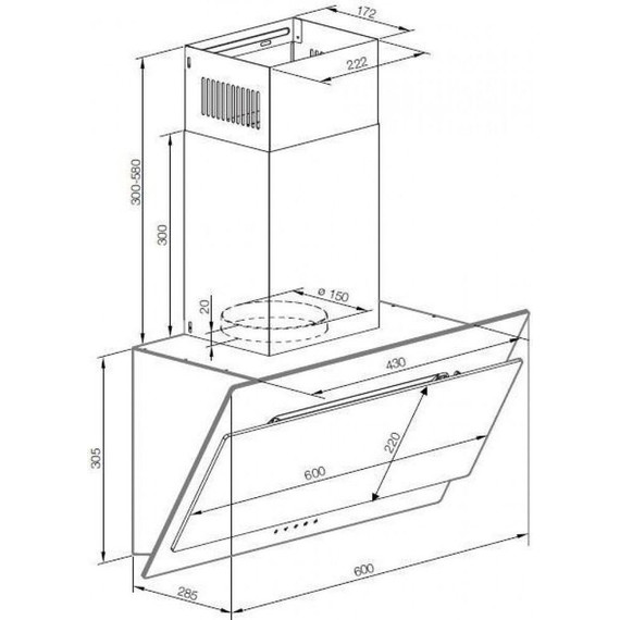 Вытяжка Graude DH 60.0 WE (белое стекло) - фото 2
