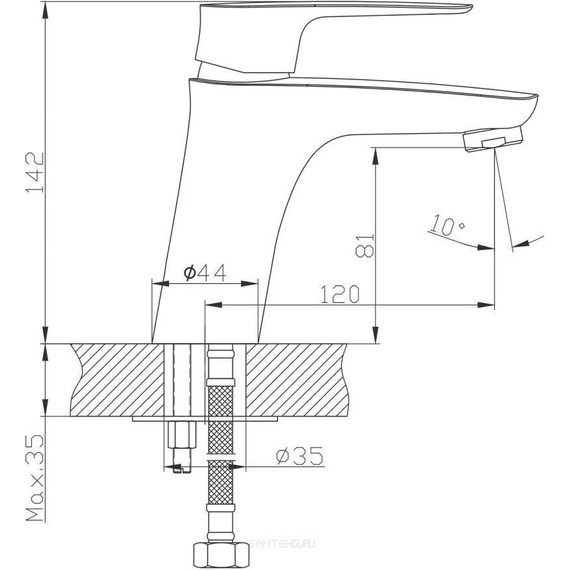 Набор смесителей 3 в 1 для ванны с коротким изливом Imprese Labe - фото 5