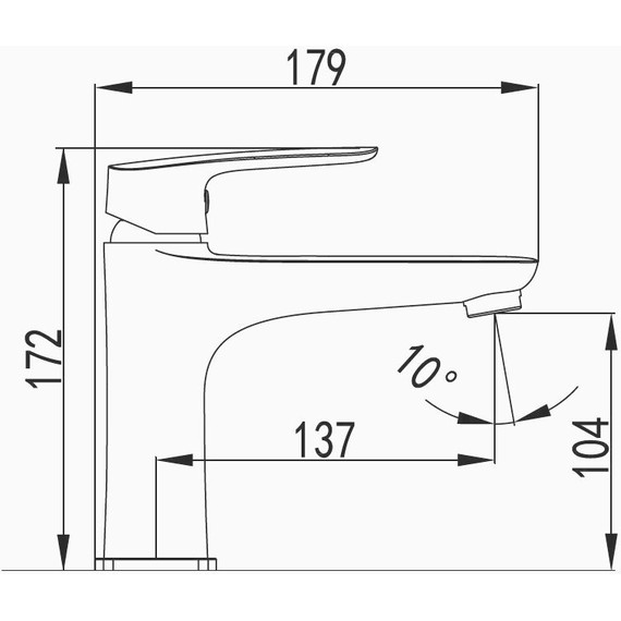 Набор смесителей 3 в 1 для ванны с коротким изливом Imprese Loket - фото 5