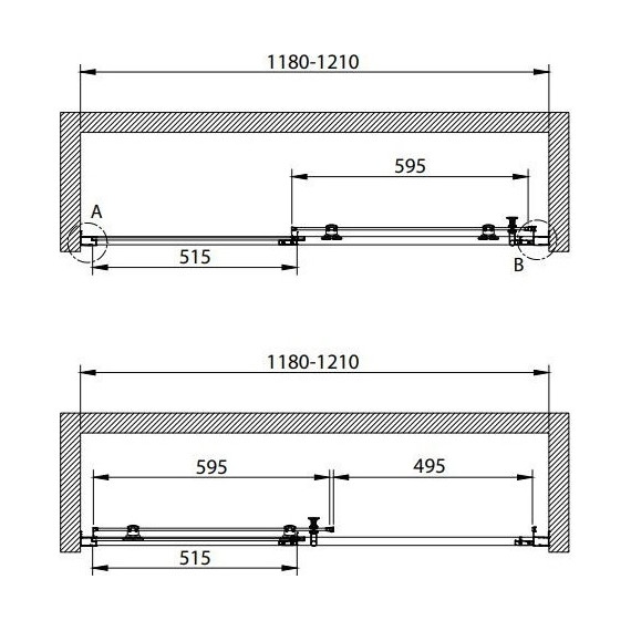 Душевая дверь Cezares 120 см ECO-O-BF-1-120-C-NERO, черный/прозрачное - фото, картинка 2 Душевая дверь Cezares 120 см ECO-O-BF-1-120-C-NERO, черный/прозрачное - фото 2