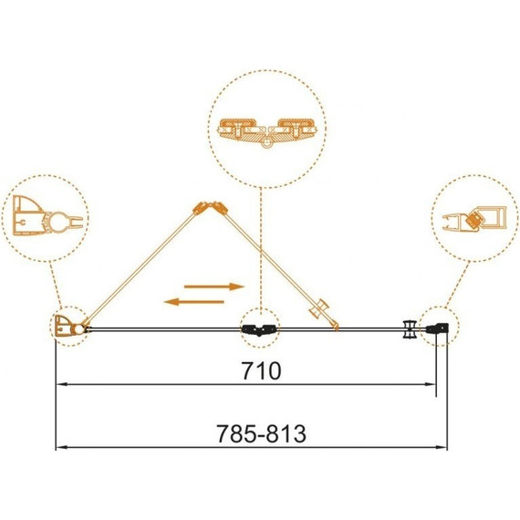 Душевая дверь Cezares 80 см ECO-O-BS-12-80-C-Cr, хром/прозрачное - фото 3