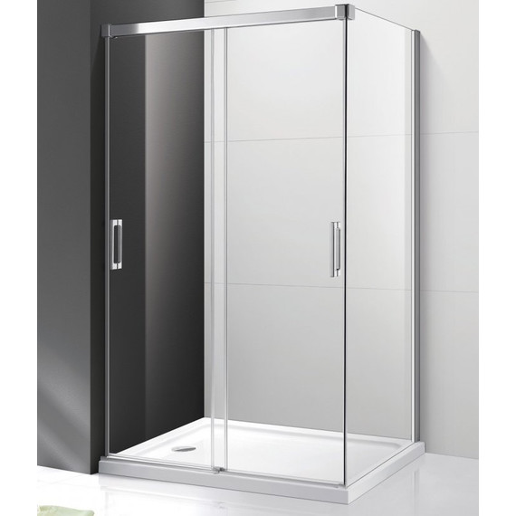 Душевое ограждение Cezares 120х80 см TANDEM-SOFT-AH-2-120/80-P-Cr-L, хром/матовое - фото 