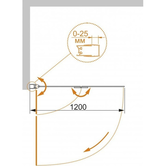 Шторка для ванны Cezares Eco V-21 120 см, хром/прозрачное - фото, картинка 2 Шторка для ванны Cezares Eco V-21 120 см, хром/прозрачное - фото 2