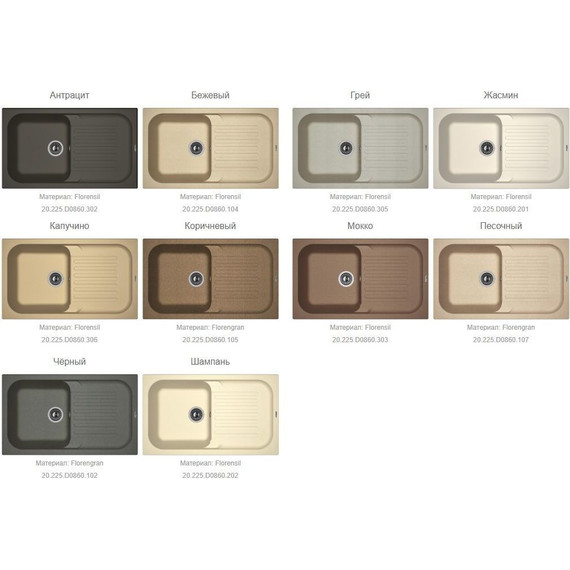 Кухонная мойка Florentina Арона 860 20.225.D0860.104, бежевый, Цвет производителя: бежевый - фото, картинка 2 Кухонная мойка Florentina Арона 860 20.225.D0860.104, бежевый, Цвет производителя: бежевый - фото 2