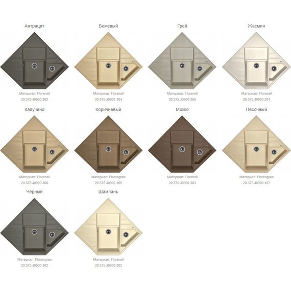 Кухонная мойка Florentina Бомбей 20.375.J0900.104, бежевый, Цвет производителя: бежевый - фото, картинка 2 Кухонная мойка Florentina Бомбей 20.375.J0900.104, бежевый, Цвет производителя: бежевый - фото 2