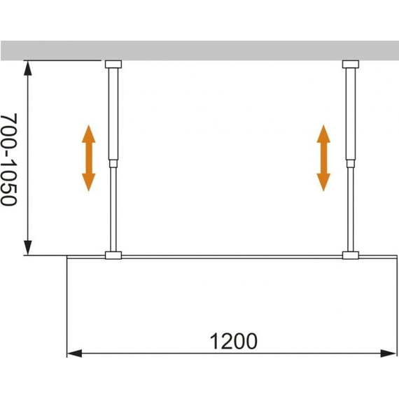 Душевая перегородка Cezares 120 см LIBERTA-L-2-120-C-Cr (телескопические кронштейны, стекло 8 мм) хром/прозрачное - фото 4