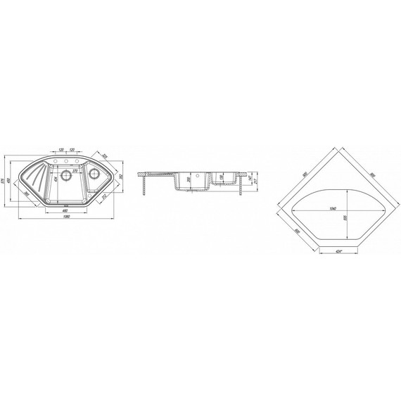 Кухонная мойка Florentina Капри 20.185.J1060.104, бежевый, Цвет производителя: бежевый - фото 4