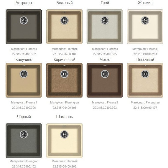 Кухонная мойка Florentina Вега 400 22.315.С0400.202, шампань, Цвет производителя: шампань - фото 2