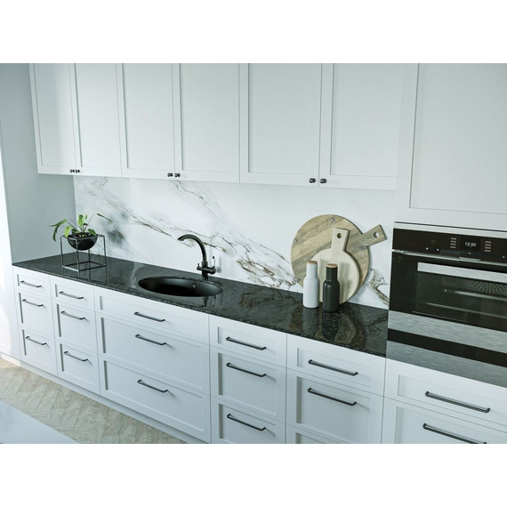 Кухонная мойка Florentina Вега овал 22.430.E0650.302, антрацит, Цвет производителя: чёрный - фото, картинка 3 Кухонная мойка Florentina Вега овал 22.430.E0650.302, антрацит, Цвет производителя: чёрный - фото 3