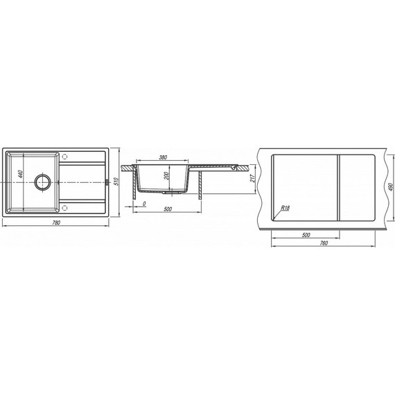 Кухонная мойка Florentina Липси 780 20.270.C0780.105, коричневый, Цвет производителя: коричневый - фото 4