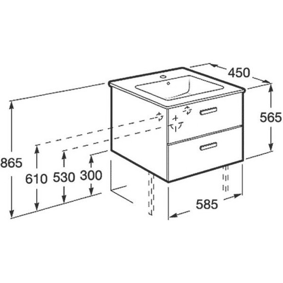 Тумба подвесная с раковиной  Roca Victoria NORD 60 см ZRU9000028, белый - фото, картинка 14 Тумба подвесная с раковиной  Roca Victoria NORD 60 см ZRU9000028, белый - фото 14