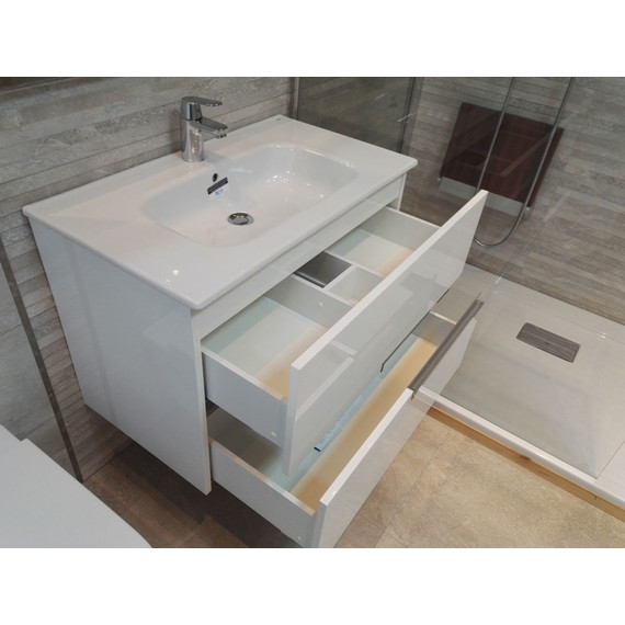 Тумба подвесная с раковиной Roca Victoria NORD Ice 60 см ZRU9302730, белый - фото 9