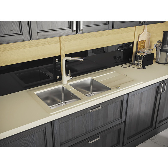 Кухонная мойка Florentina Комби 1160, шампань, Цвет производителя: шампань - фото 4