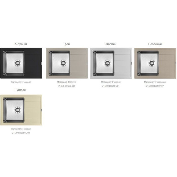 Кухонная мойка Florentina Комби 650, антрацит, Цвет производителя: чёрный - фото, картинка 2 Кухонная мойка Florentina Комби 650, антрацит, Цвет производителя: чёрный - фото 2
