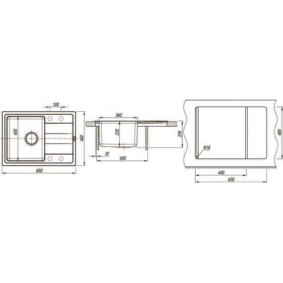 Кухонная мойка Florentina Комби 650 21.390.B0650.202, шампань, Цвет производителя: шампань - фото 7