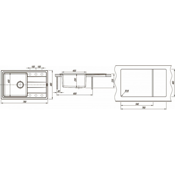 Кухонная мойка Florentina Комби 780 21.395.D0780.107, песочный, Цвет производителя: песочный - фото 4
