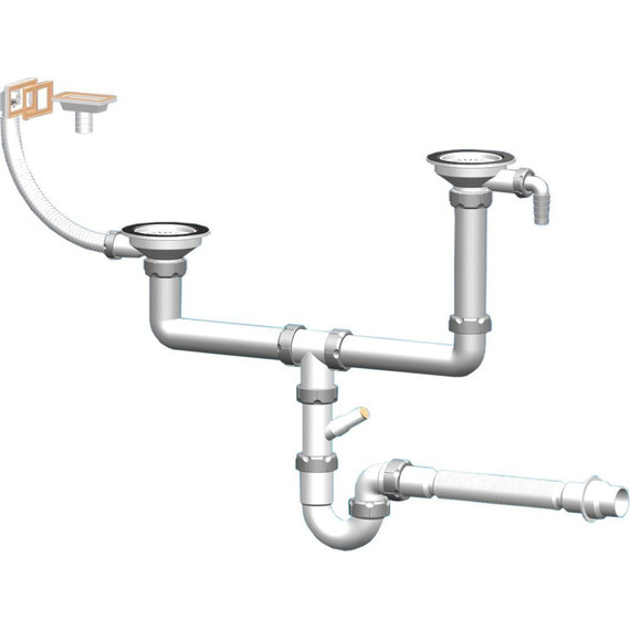 Кухонная мойка Florentina Комби 860K, песочный, Цвет производителя: песочный - фото 3