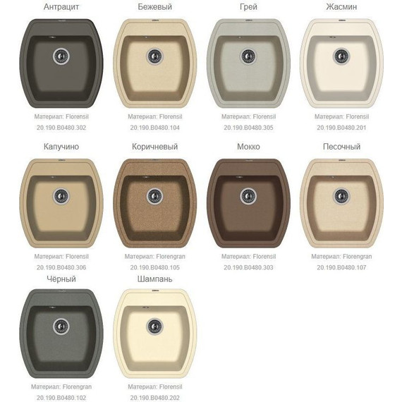 Кухонная мойка Florentina Нире 480 20.190.В0480.107, песочный, Цвет производителя: песочный - фото 2