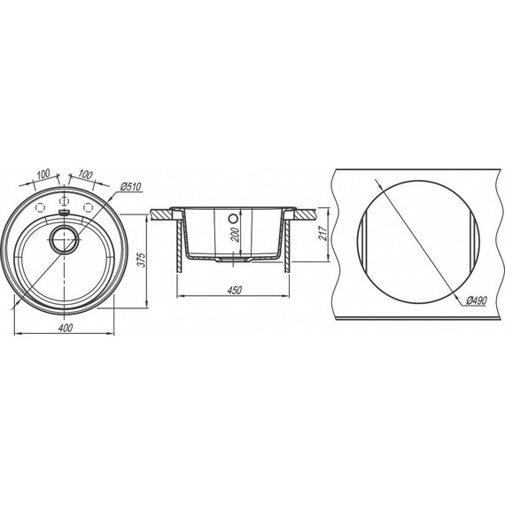 Кухонная мойка Florentina Лотос 510 20.290.В0510.306, капучино, Цвет производителя: капучино - фото 4