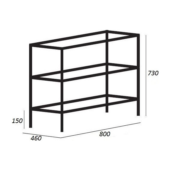 Тумба напольная с раковиной Cezares CADRO-80/46/73-2C-PIA-MET-ST 80 см, черный - фото 2