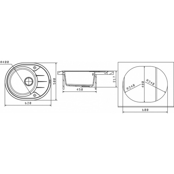 Кухонная мойка Florentina Родос 620 20.245.В0620.104, бежевый, Цвет производителя: бежевый - фото 4
