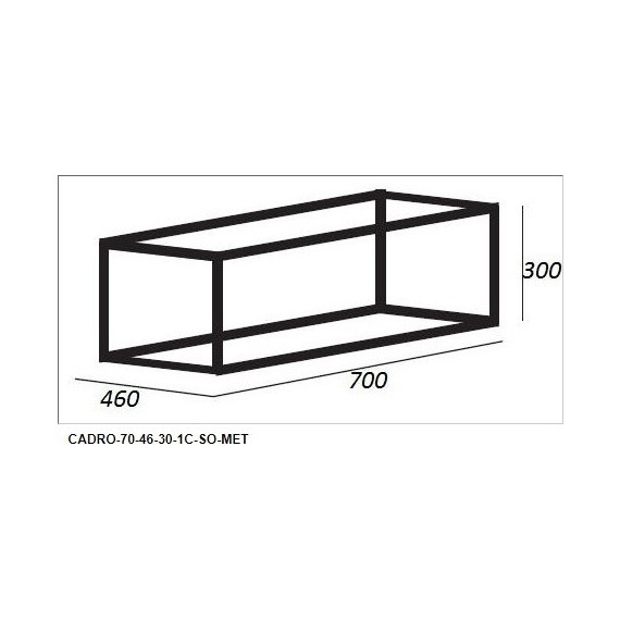 Тумба подвесная со столешницей Cezares CADRO-70/46/30-1C-SO-MET 140 см, черный - фото 6