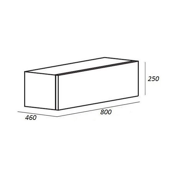 Тумба подвесная с раковиной Cezares CADRO-80/46/30-1C-SO-MET-ST 80 см, черный/белый - фото 2