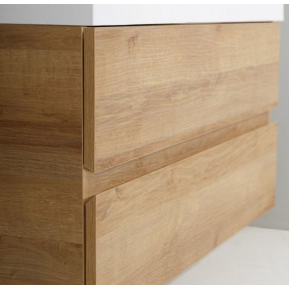 Тумба подвесная с раковиной Cezares Molveno 46-80-2C-SO-RRIV 80 см, Rovere Rivera - фото 3