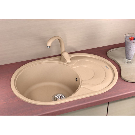 Кухонная мойка Florentina Родос 760 20.140.D0760.107, песочный, Цвет производителя: песочный - фото 2