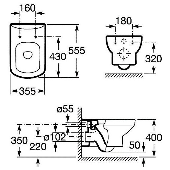 Унитаз подвесной Roca Dama Senso 346517000 - фото, картинка 5 Унитаз подвесной Roca Dama Senso 346517000 - фото 5