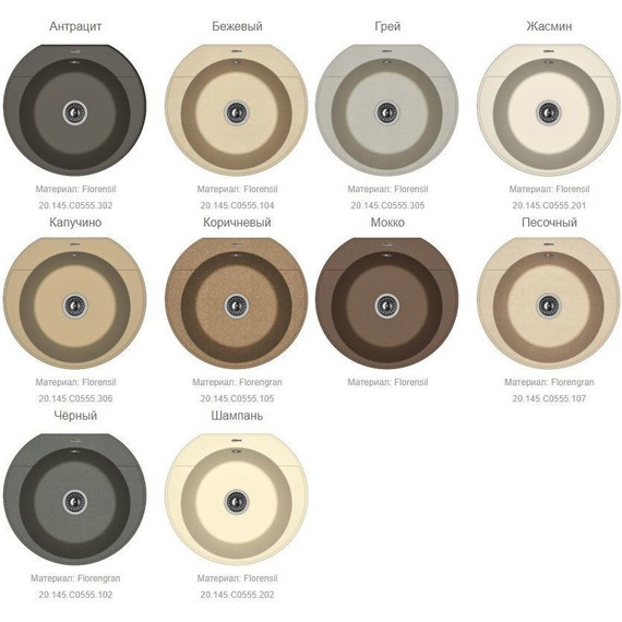 Кухонная мойка Florentina Эльба 20.145.С0555.105, коричневый, Цвет производителя: коричневый - фото 2