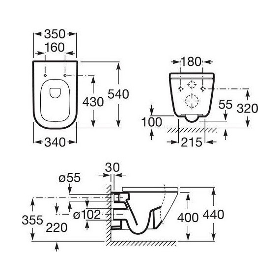 Унитаз подвесной Roca Gap 346477000 - фото, картинка 3 Унитаз подвесной Roca Gap 346477000 - фото 3