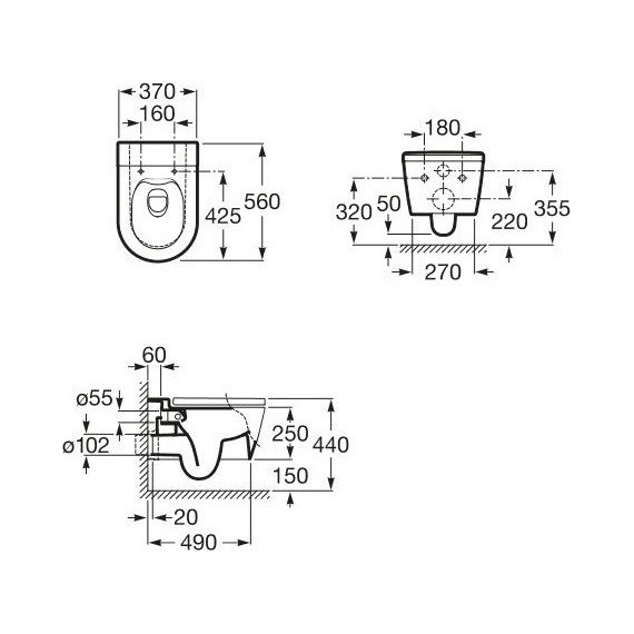 Унитаз подвесной безободковый Roca INSPIRA ROUND 346527000 - фото, картинка 5 Унитаз подвесной безободковый Roca INSPIRA ROUND 346527000 - фото 5