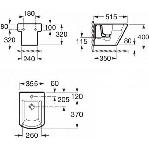 Биде подвесное Roca Hall 357625000 - фото 6
